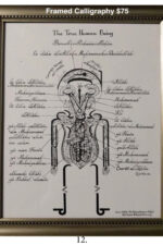 #12 Framed Calligraphy  "The True Human Being"